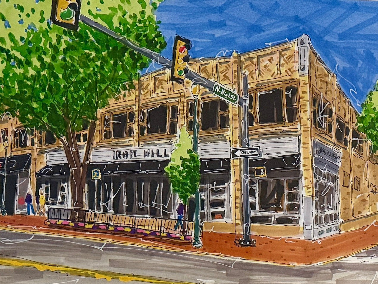 Framed Giclee Print - Iron Hill Gay Street (12x16)