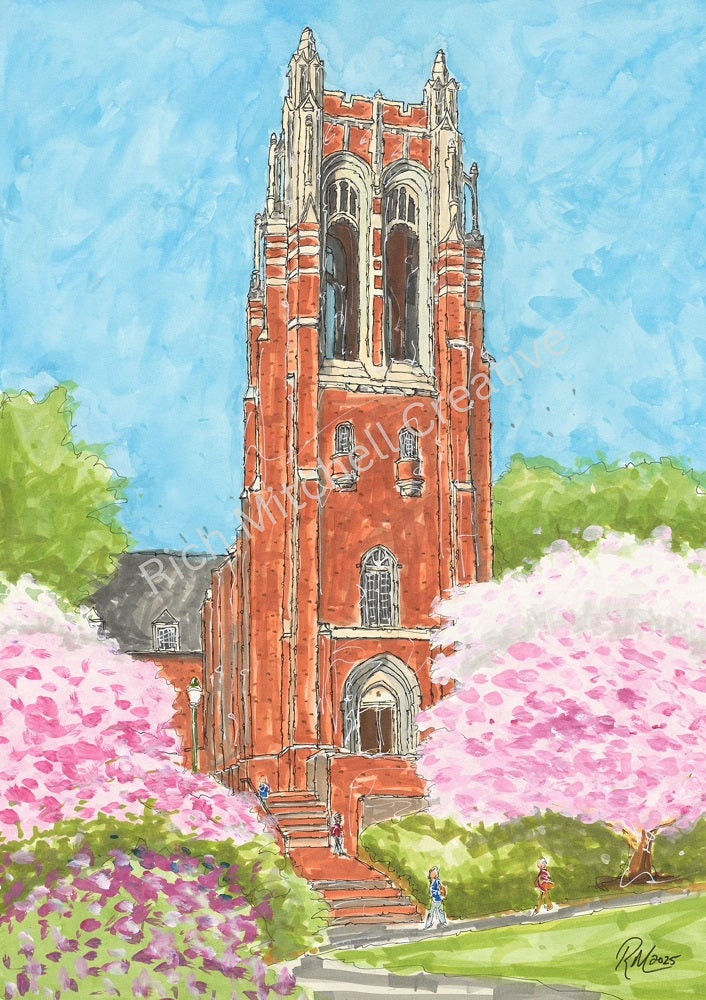 Boatwright Library at The University of Richmond - Original Artwork