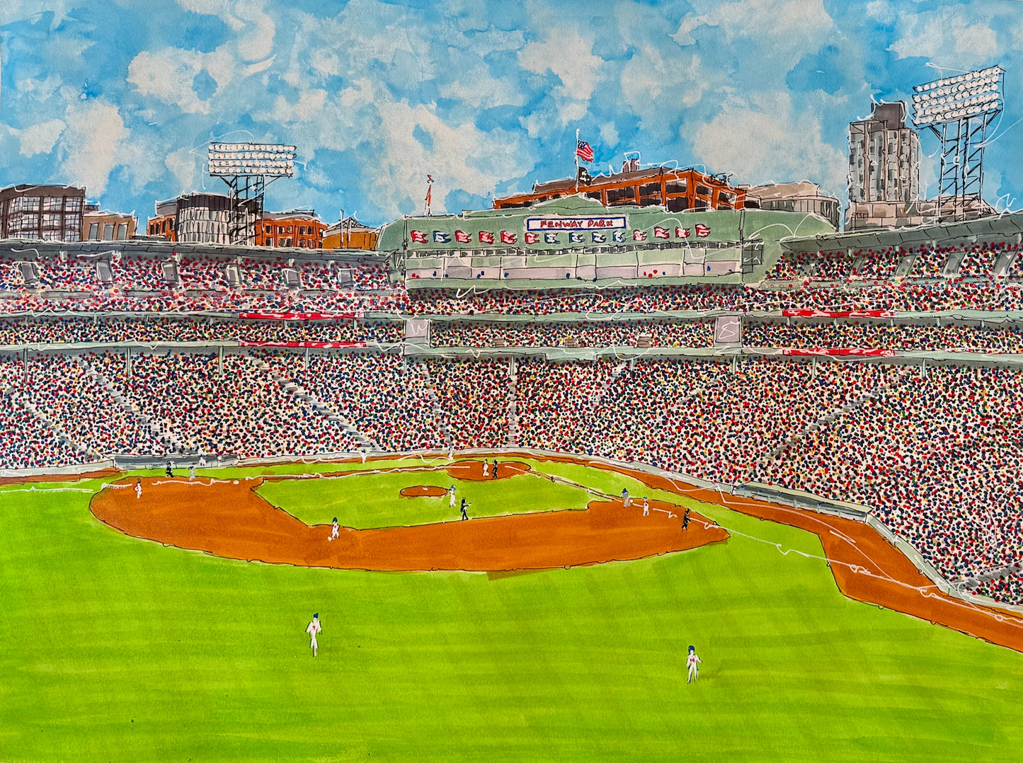 Fenway Park Original Artwork Limited Edition Print