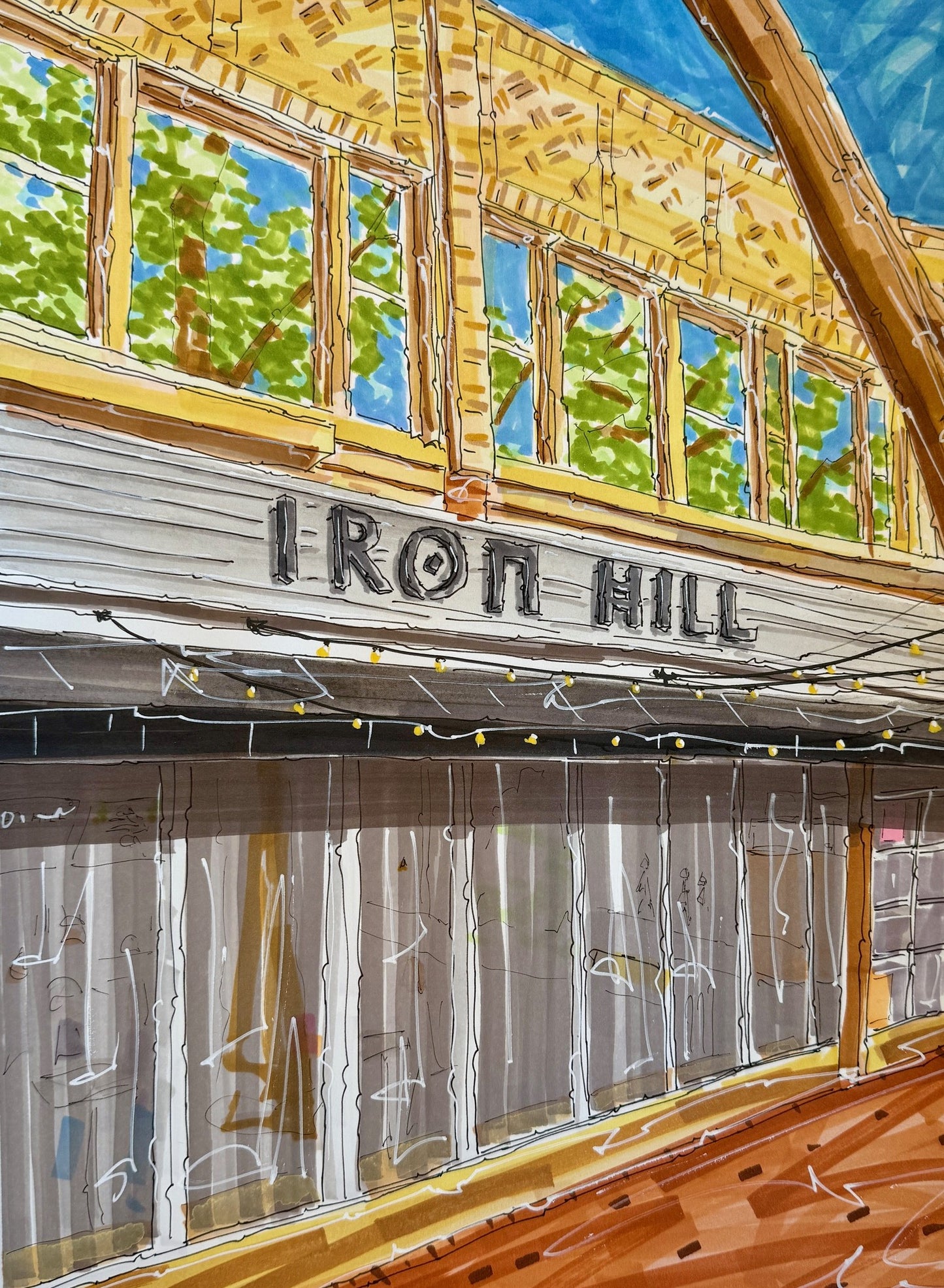 Original Artwork - Iron Hill Entry (12x16) *FRAMED*