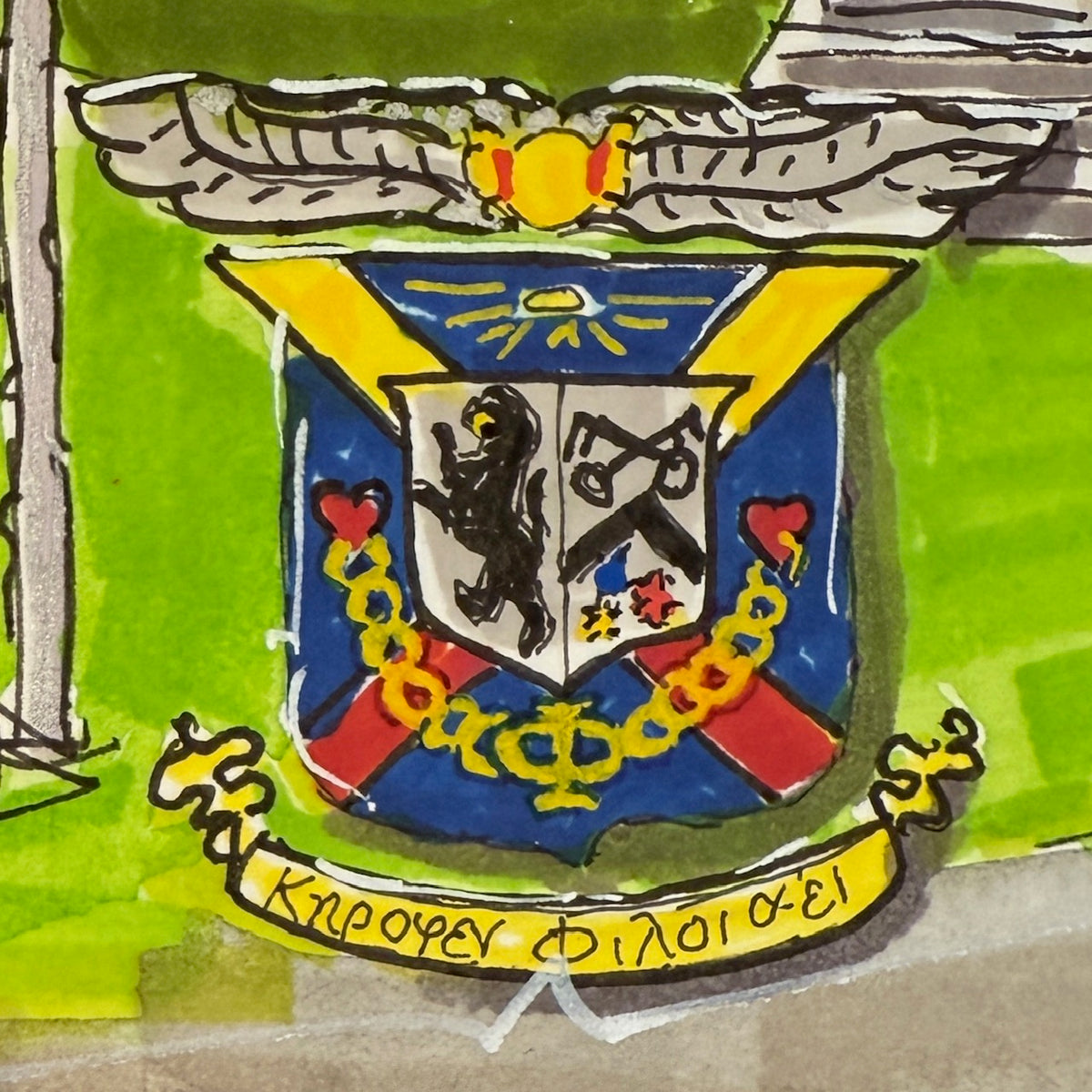 Unframed Giclée Print - Delta Kappa Epsilon, University of Rochester (12x16)