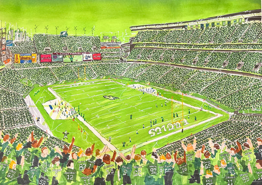 Framed Giclée Print - Lincoln Financial Field (12"x16")