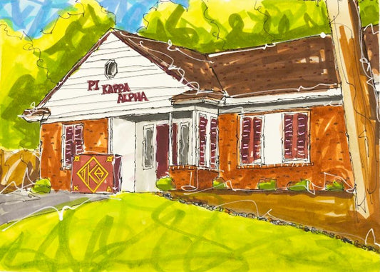 Pi Kappa Alpha Lodge - Framed Print