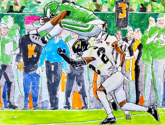 Saquon Barkley - The Leap Original Artwork